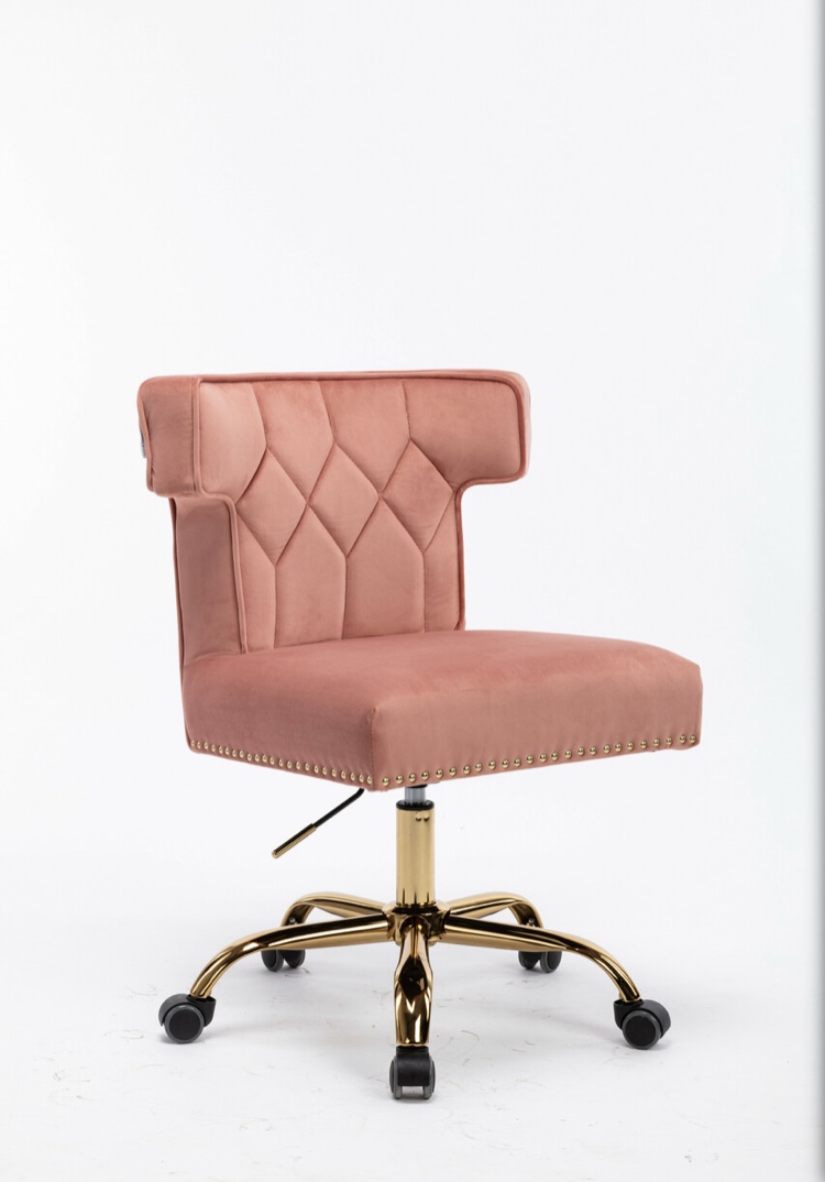 pink t-shaped office chair
